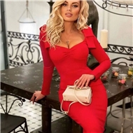 Long Sleeve Body-con Party Dress